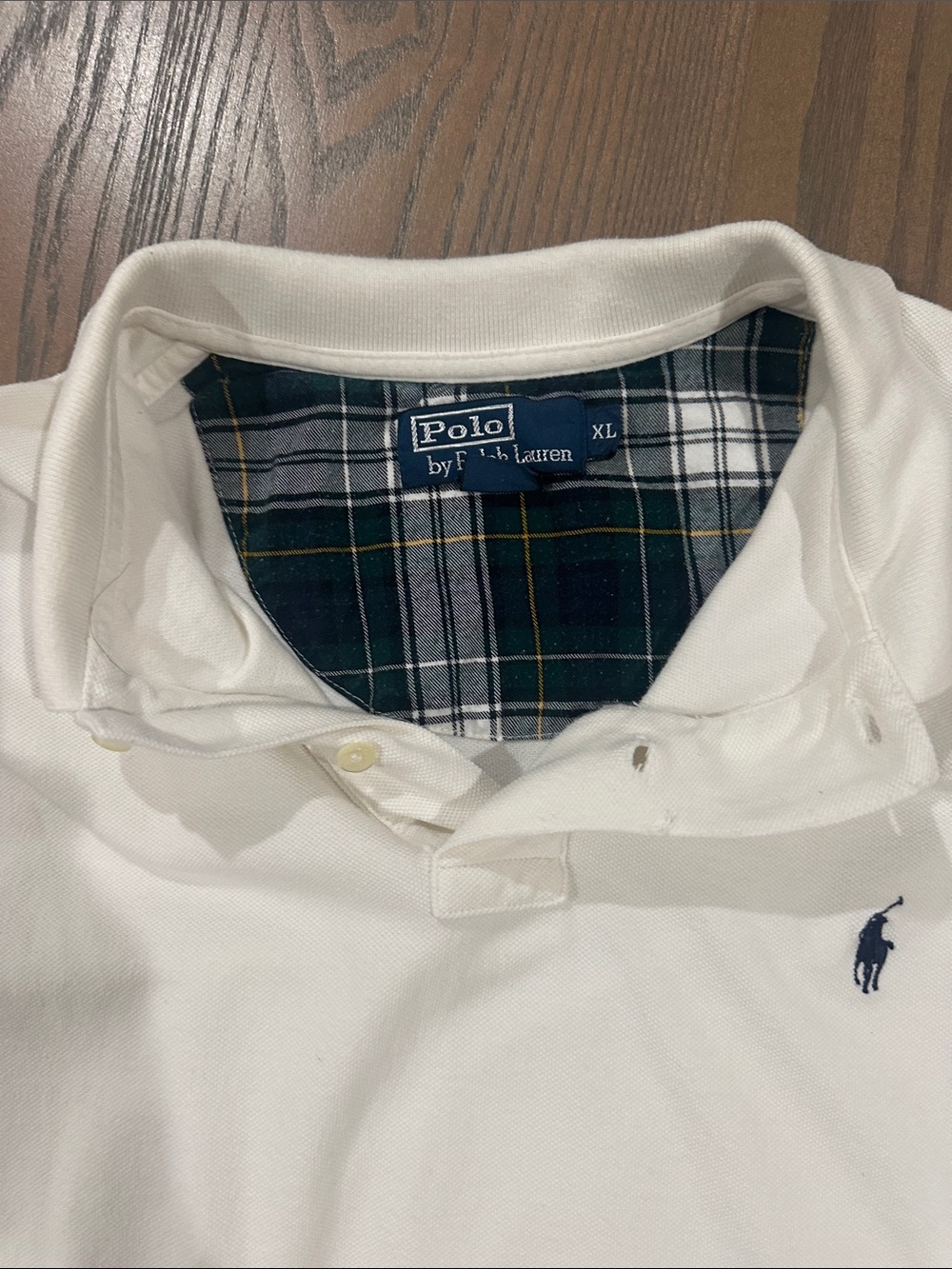 Ralph Lauren White Long-Sleeve Polo with Navy Pony - Picture 2 of 5